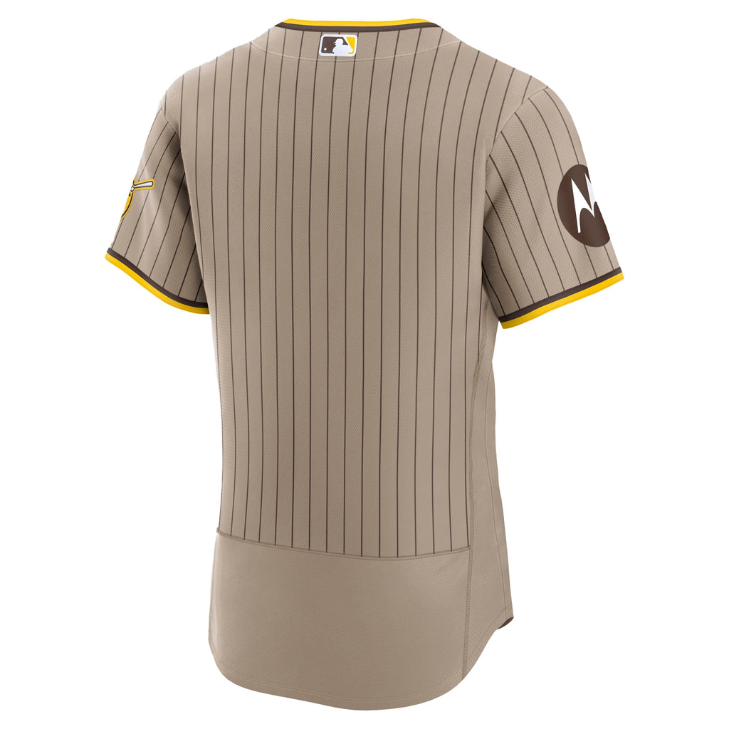 San Diego Padres Nike Khaki Alternate Sponsor Patch Authentic Jersey