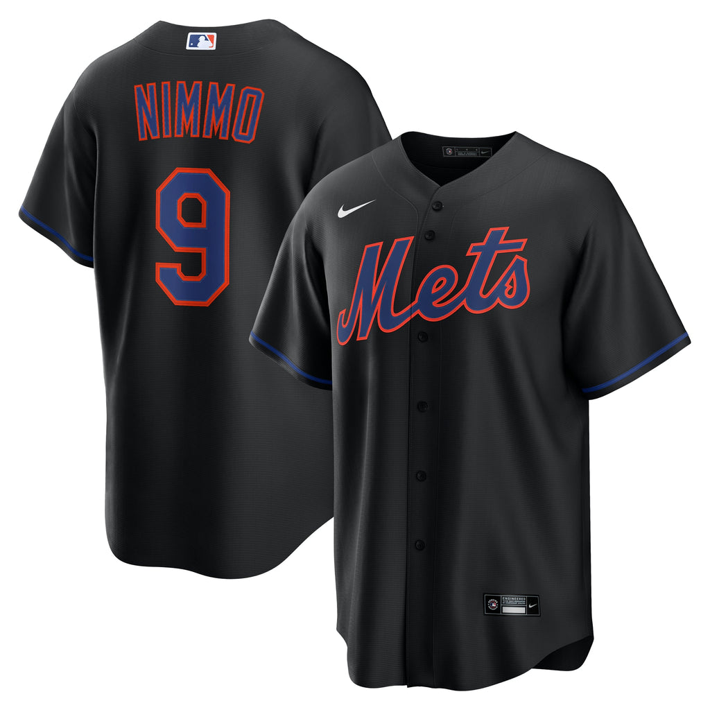New York Mets Brandon Nimmo Nike Black Alternate Replica Jersey