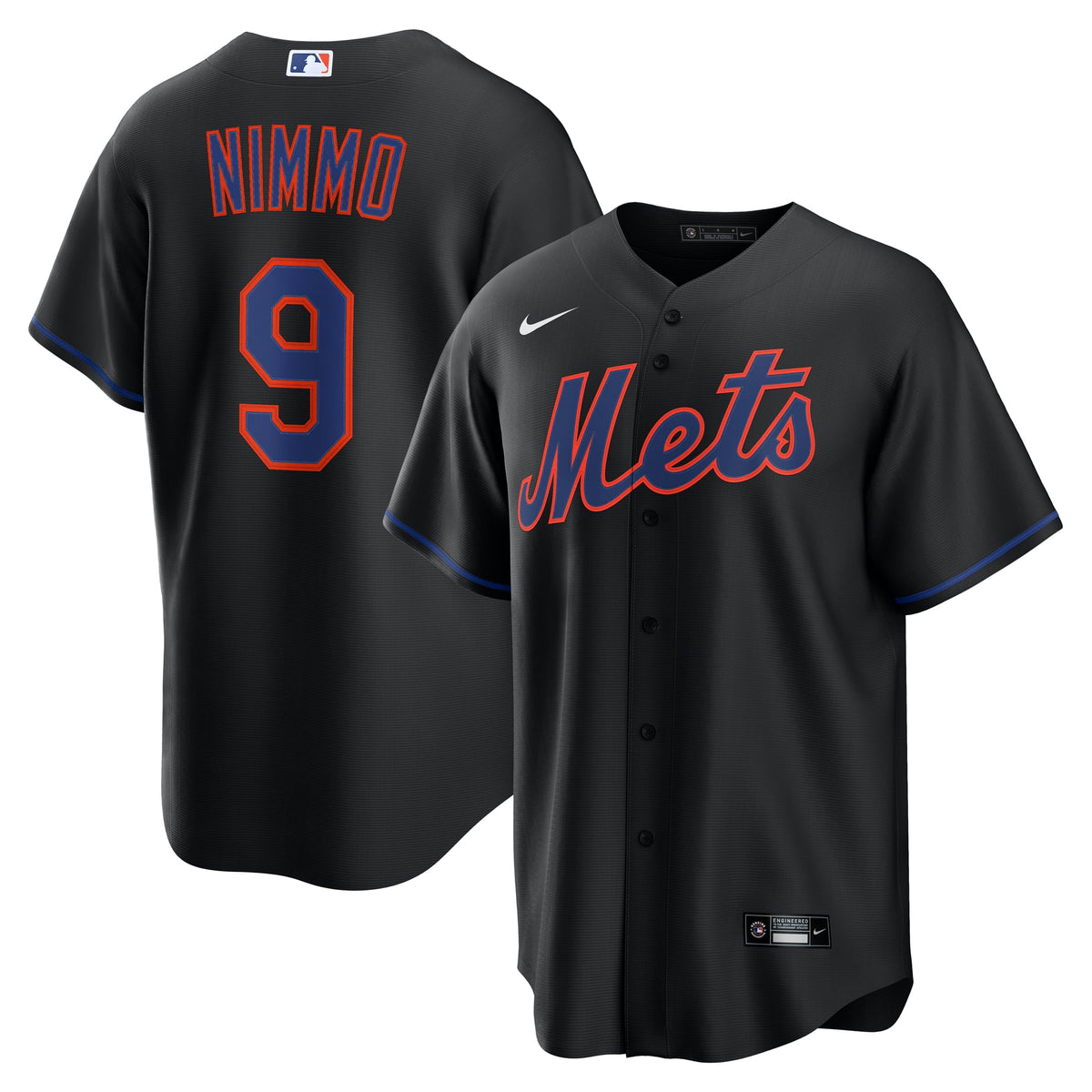 New York Mets Brandon Nimmo Nike Black Alternate Replica Jersey