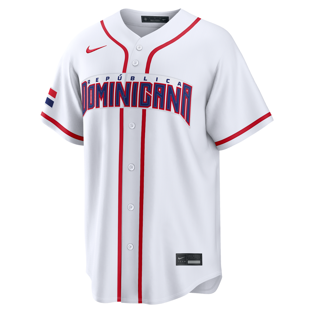 Dominican Republic Baseball Nike White 2026 World Baseball Classic Home Stadium Jersey