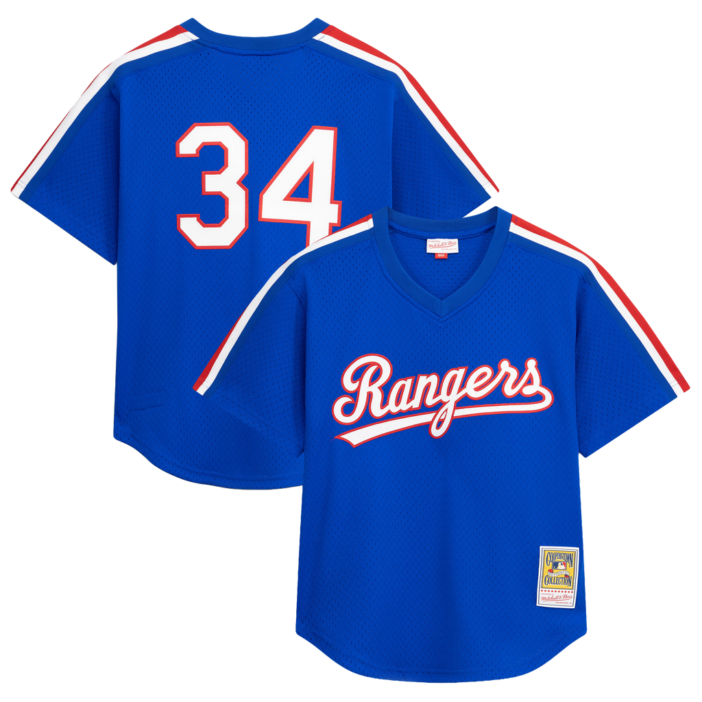 Texas Rangers Nolan Ryan Mitchell & Ness Royal Big & Tall Cooperstown Mesh Batting Practice Jersey