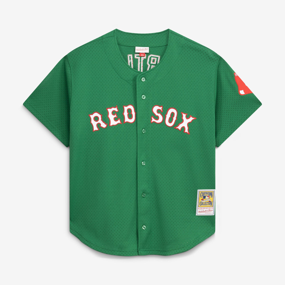 Boston Red Sox David Ortiz Mitchell & Ness Red Cooperstown Collection Mesh Batting Practice Button-Up Jersey