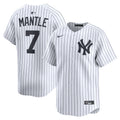 New York Yankees Mickey Mantle Nike White Home Limited Player Jersey