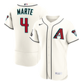 Arizona Diamondbacks Ketel Marte Nike Cream Home Authentic Sponsor Patch Jersey