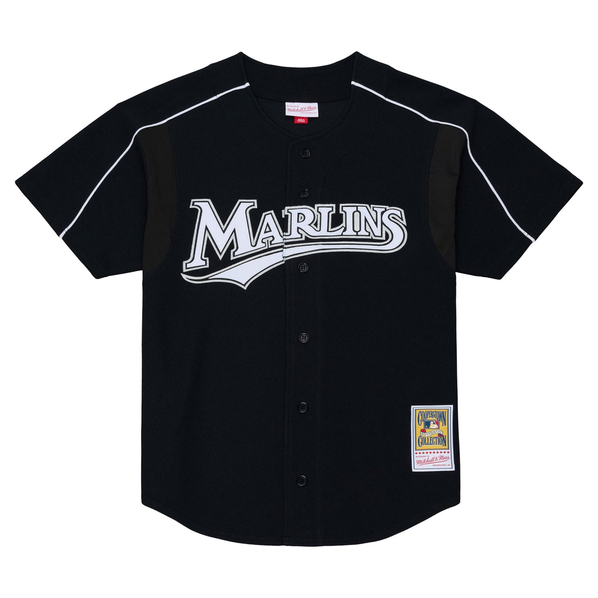 Florida Marlins Miguel Cabrera Mitchell & Ness Black 2003 Cooperstown Mesh Batting Practice Button-Up Jersey