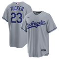 Los Angeles Dodgers Kyle Tucker Nike Gray Road Replica Jersey