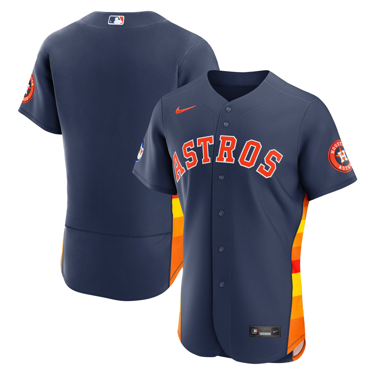 Houston Astros Nike Navy Alternate Sponsor Patch Authentic Jersey