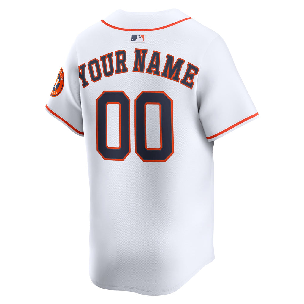 Houston Astros Nike White Home Limited Custom Jersey