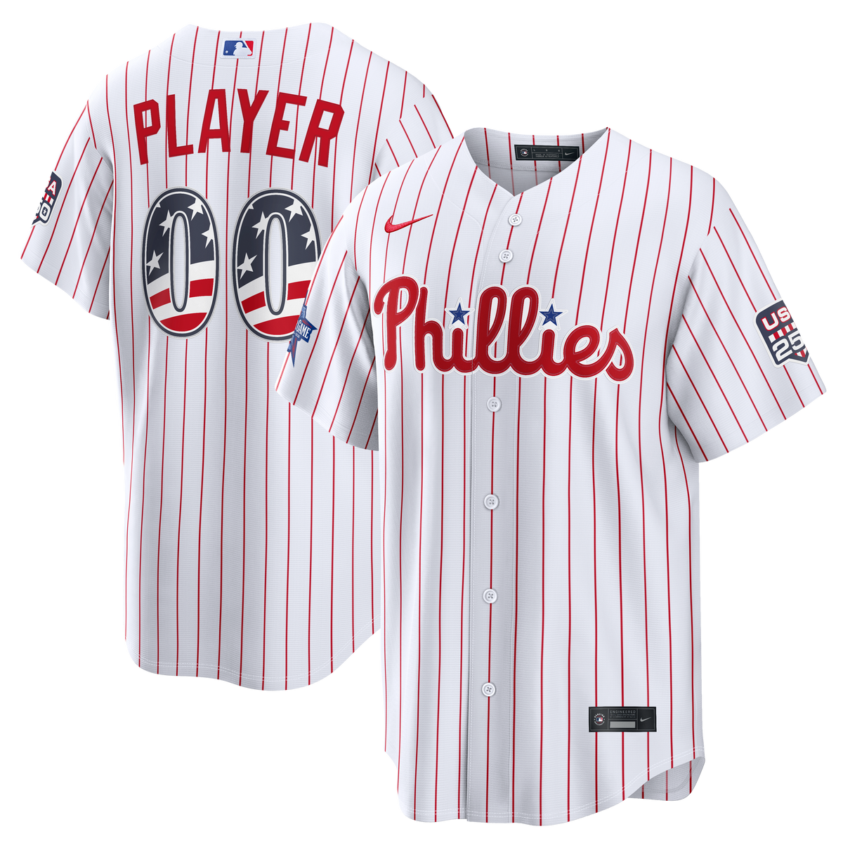 2026 All-Star Edition Stars & Stripes Philadelphia Phillies Nike White Stadium Pick-A-Player Jersey