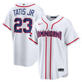 Dominican Republic Baseball Fernando Tatis Jr. Nike White 2026 World Baseball Classic Home Stadium Jersey