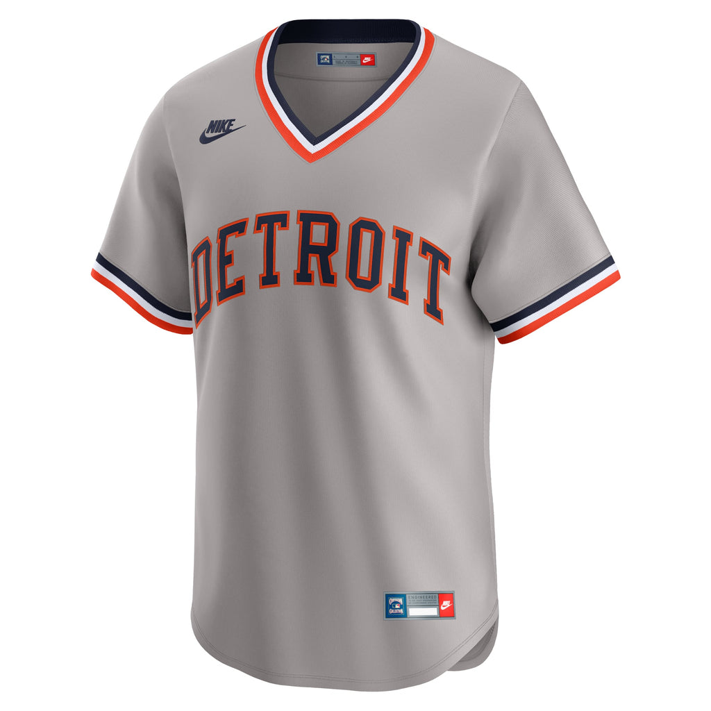 Detroit Tigers Nike Gray Cooperstown Collection Limited Jersey