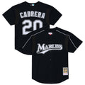 Florida Marlins Miguel Cabrera Mitchell & Ness Black 2003 Cooperstown Mesh Batting Practice Button-Up Jersey