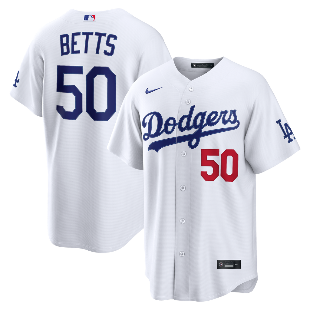 Los Angeles Dodgers Mookie Betts Nike White Home Stadium Jersey
