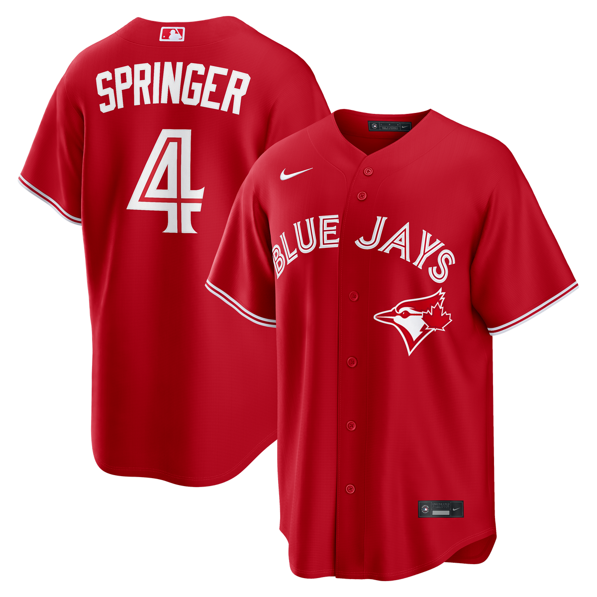Toronto Blue Jays George Springer Nike Red Canada Day Replica Jersey