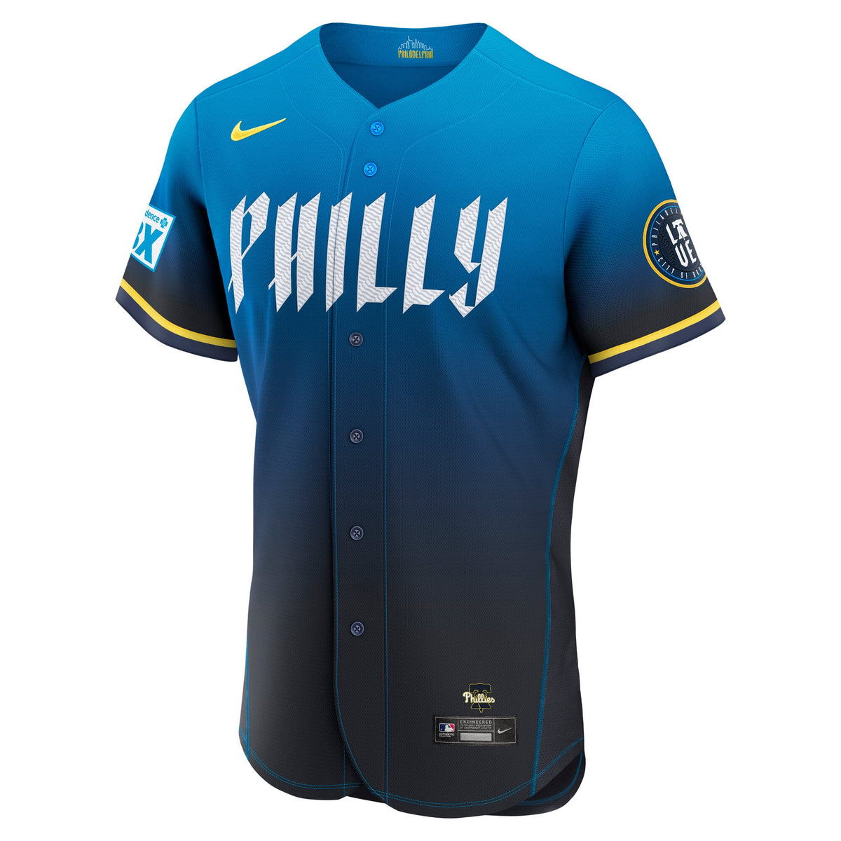 Philadelphia Phillies Nike Navy City Connect Authentic Sponsor Patch Jersey