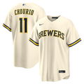Milwaukee Brewers Jackson Chourio Nike Cream Home Replica Jersey