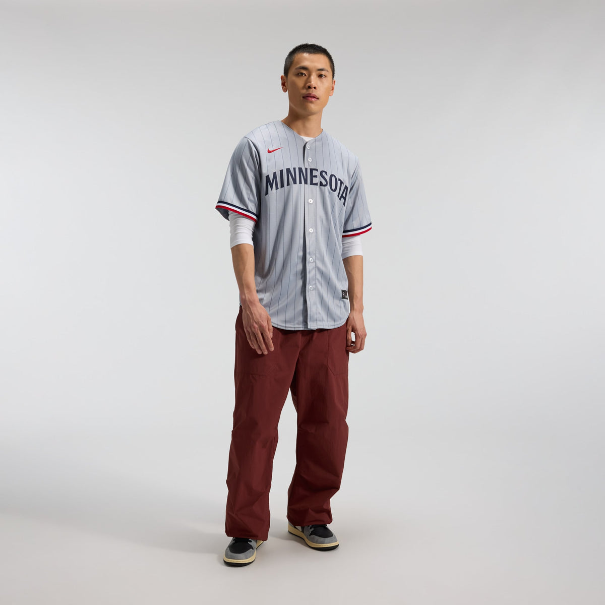 Minnesota Twins Nike Gray Road Replica Team Jersey