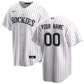 Colorado Rockies Nike White Home Replica Custom Jersey