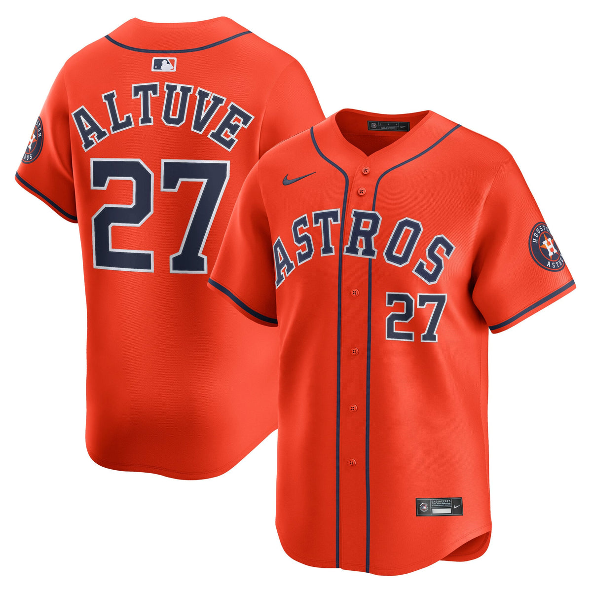 Houston Astros Jose Altuve Nike White Home Limited Player Jersey