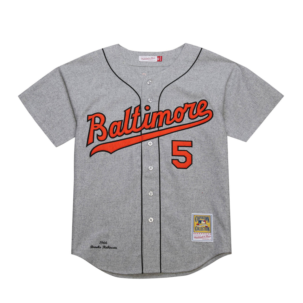 Baltimore Orioles Brooks Robinson Mitchell & Ness Gray Cooperstown Collection 1966 Authentic Jersey