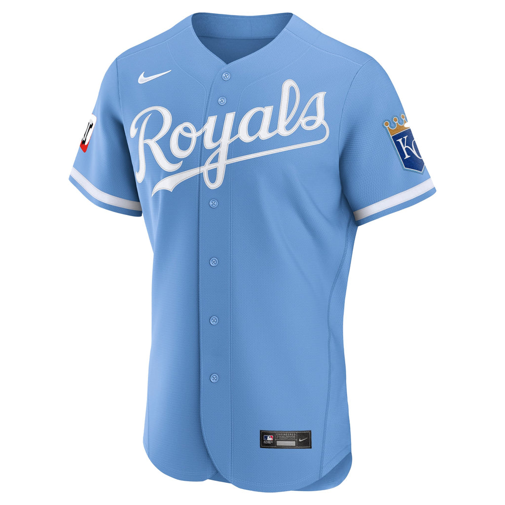 Kansas City Royals Nike Light Blue Alternate Sponsor Patch Authentic Jersey