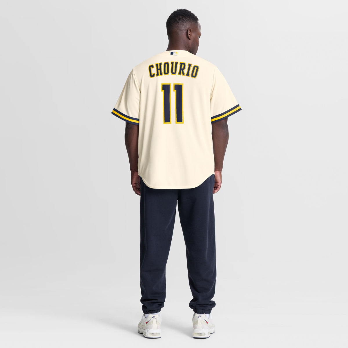 Milwaukee Brewers Jackson Chourio Nike Cream Home Replica Jersey