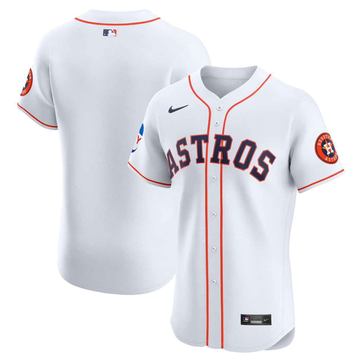 Houston Astros Nike White Home Elite Patch Jersey