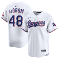 Texas Rangers Jacob deGrom Nike White Home Limited Jersey