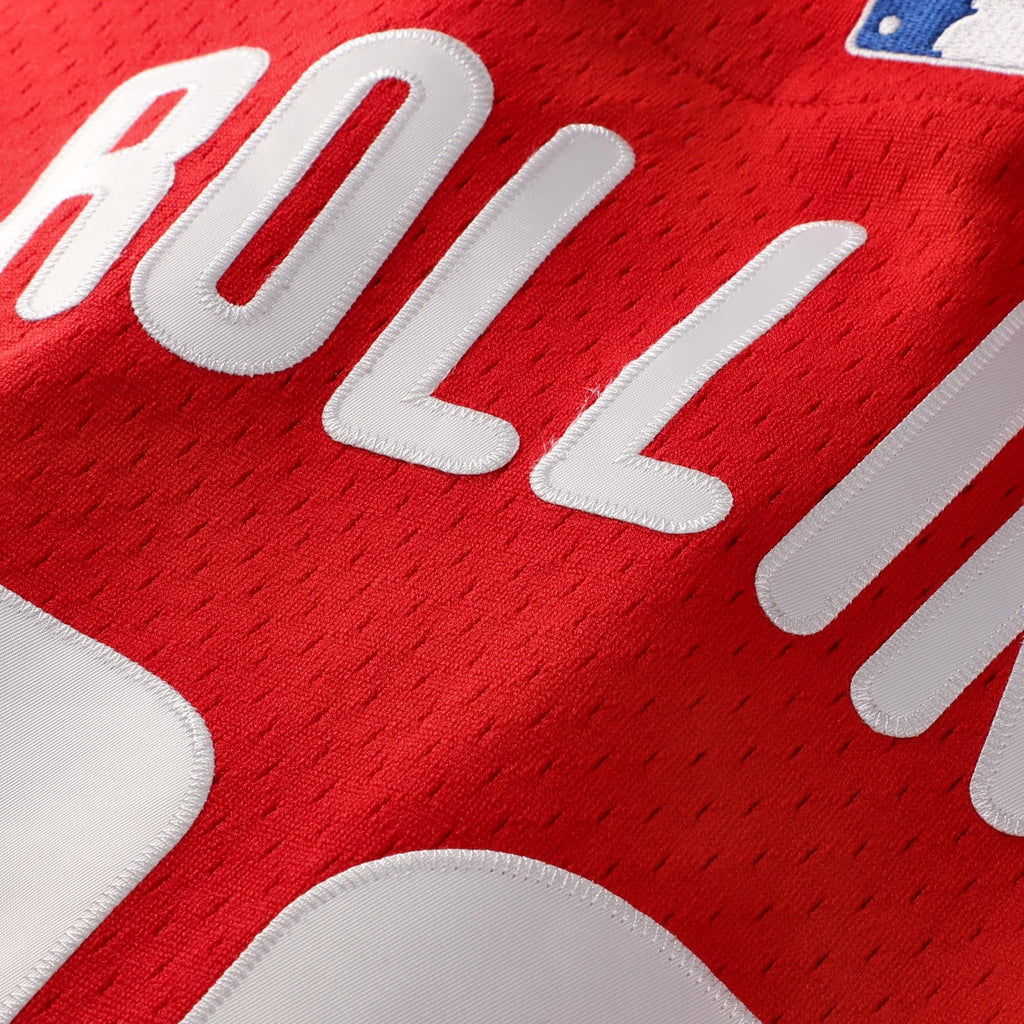 Philadelphia Phillies Jimmy Rollins Mitchell & Ness Red Cooperstown Mesh Batting Practice Button-Up Jersey