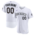 Colorado Rockies Nike White Home Authentic Custom Jersey