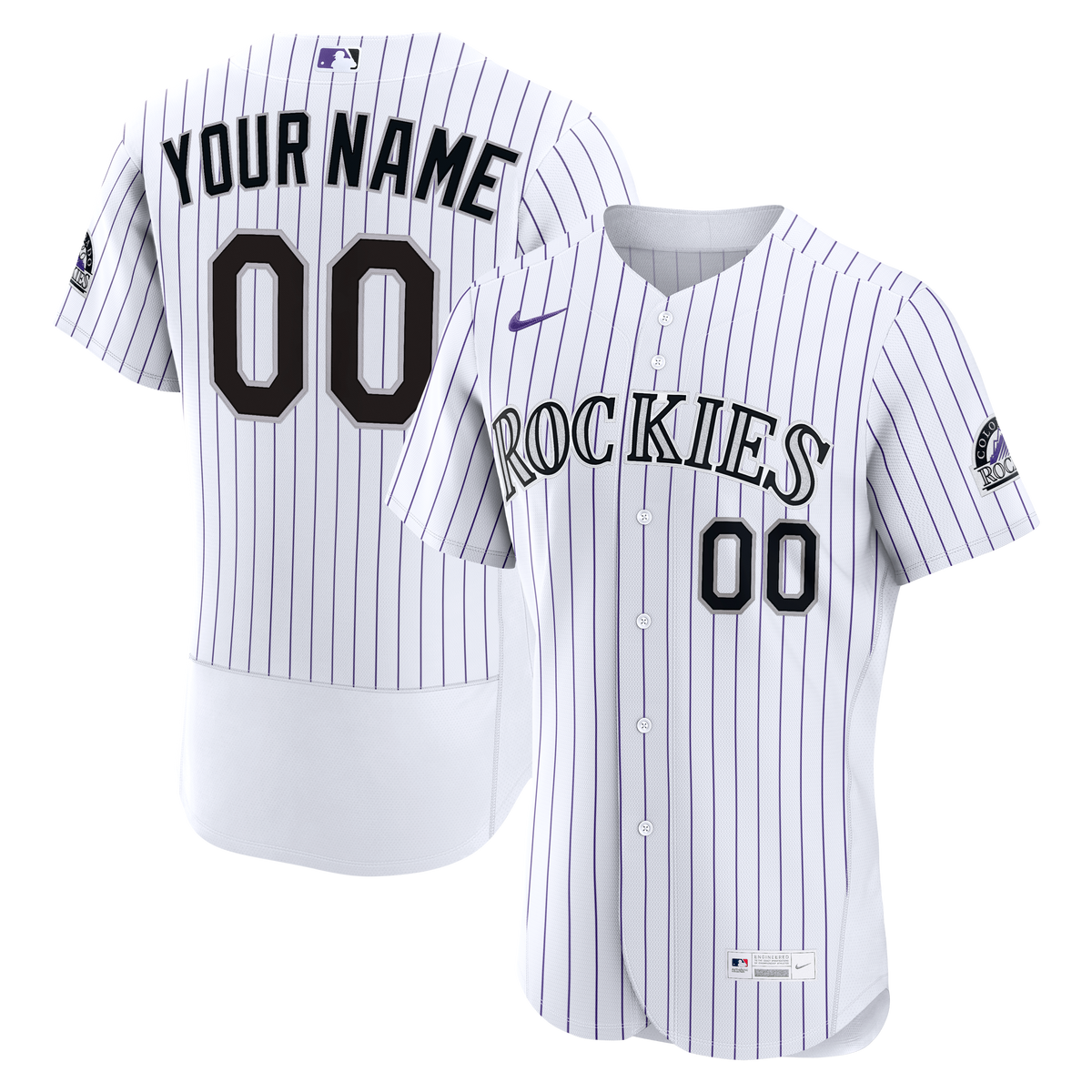 Colorado Rockies Nike White Home Authentic Custom Jersey