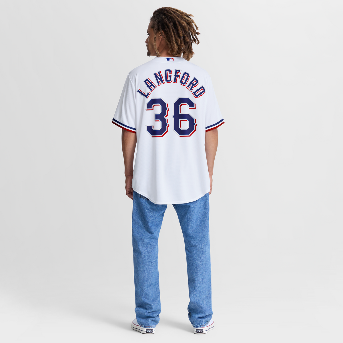 Texas Rangers Wyatt Langford Nike White Home Replica Jersey