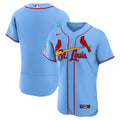 St. Louis Cardinals Nike Light Blue Alternate Sponsor Patch Authentic Jersey