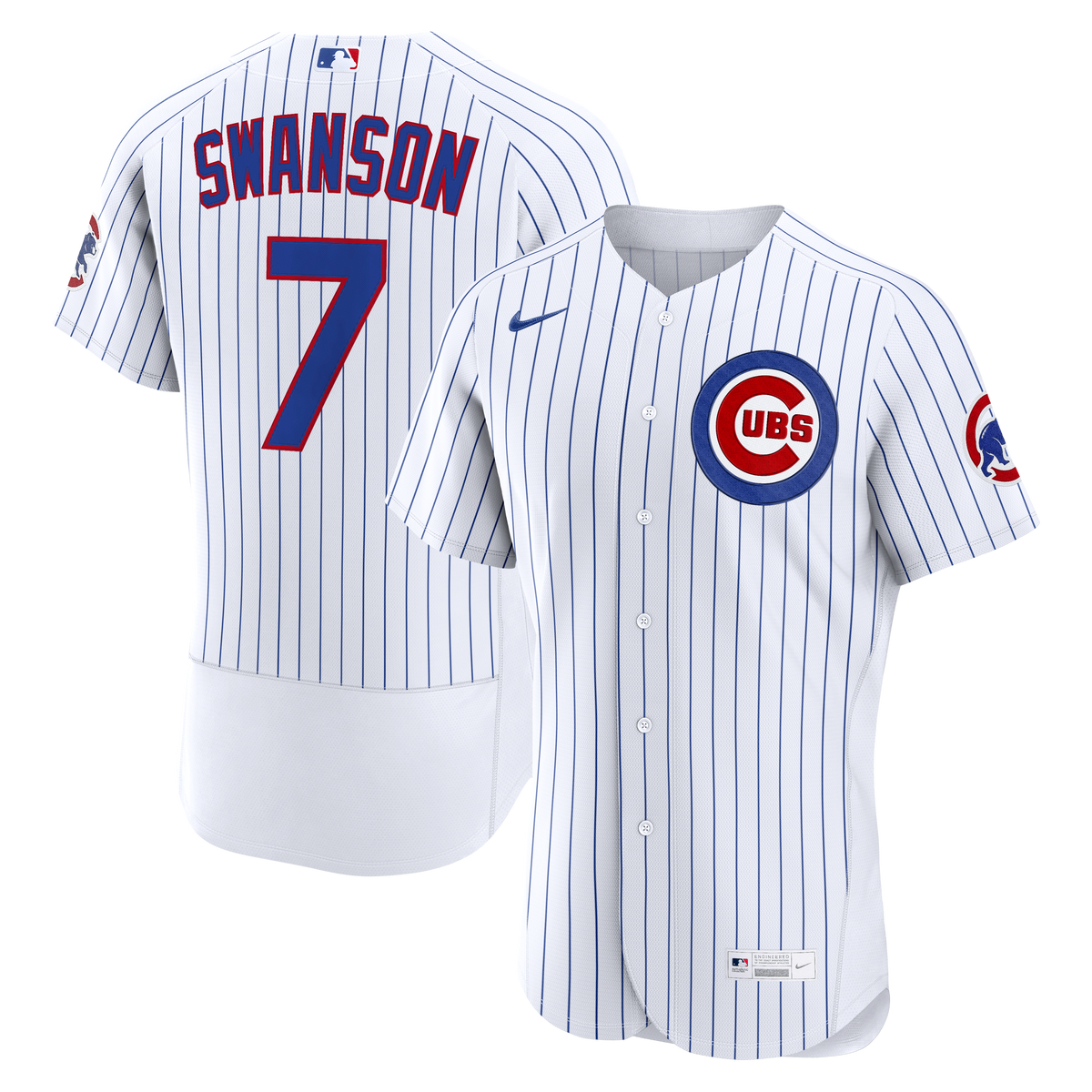 Chicago Cubs Dansby Swanson Nike White Home Authentic Jersey