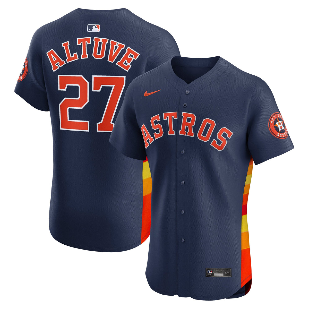 Houston Astros Jose Altuve Nike Orange Alternate Elite Player Jersey