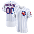 Chicago Cubs Nike White Home Authentic Custom Jersey