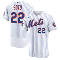 New York Mets Juan Soto Nike White Home Authentic Sponsor Patch Jersey