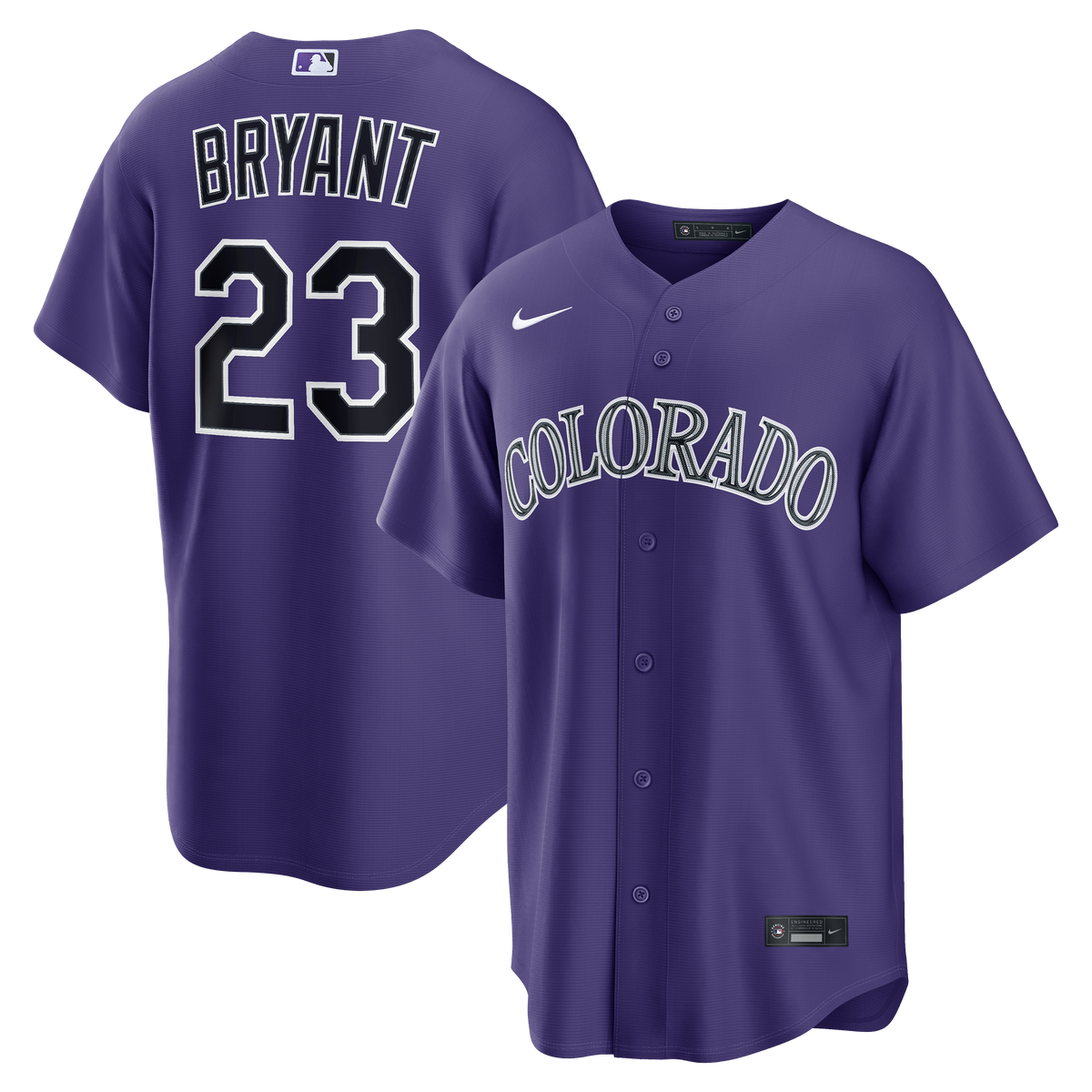 Colorado Rockies Kris Bryant Nike Purple Alternate Replica Jersey