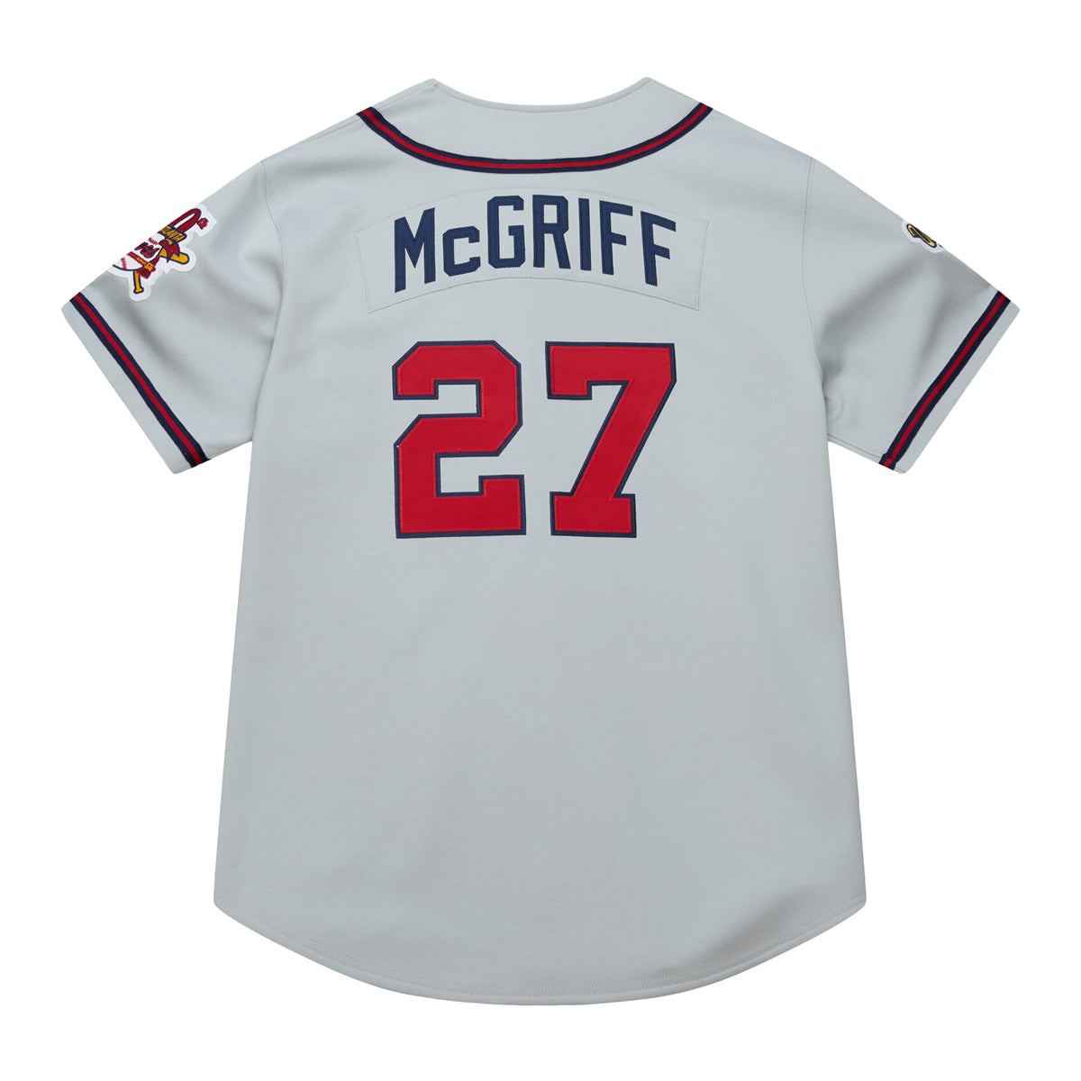 Atlanta Braves Fred McGriff Mitchell & Ness Gray 1995 Throwback Authentic Jersey