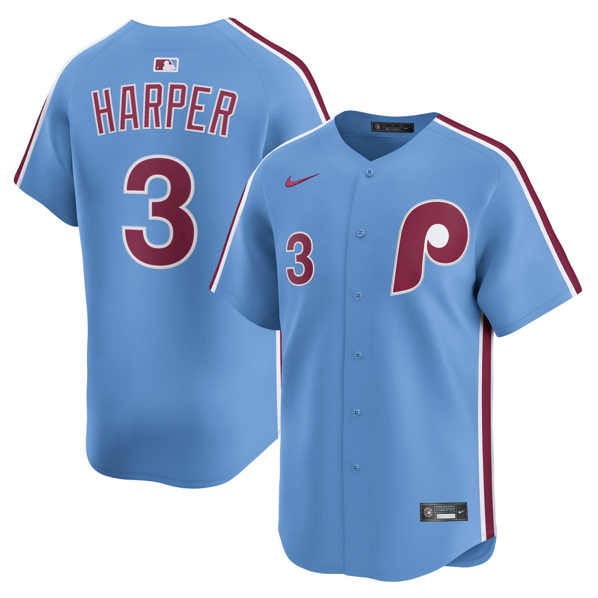 Philadelphia Phillies Bryce Harper Nike Gray Road Limited Player Jersey