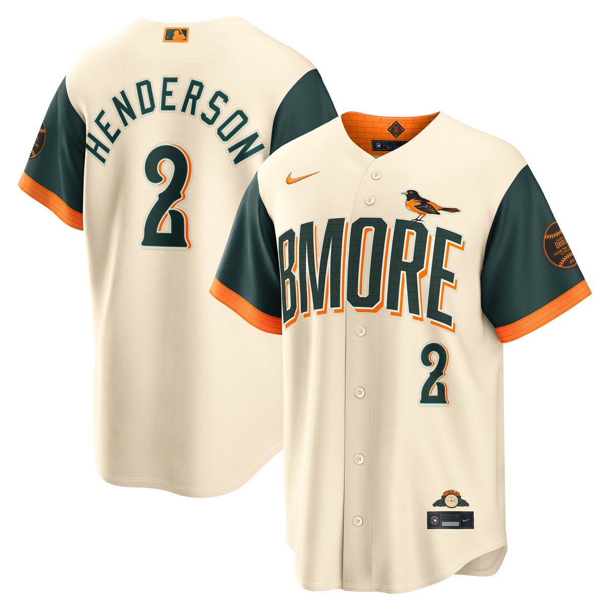 Baltimore Orioles Gunnar Henderson Nike Cream 2026 City Connect Stadium Jersey