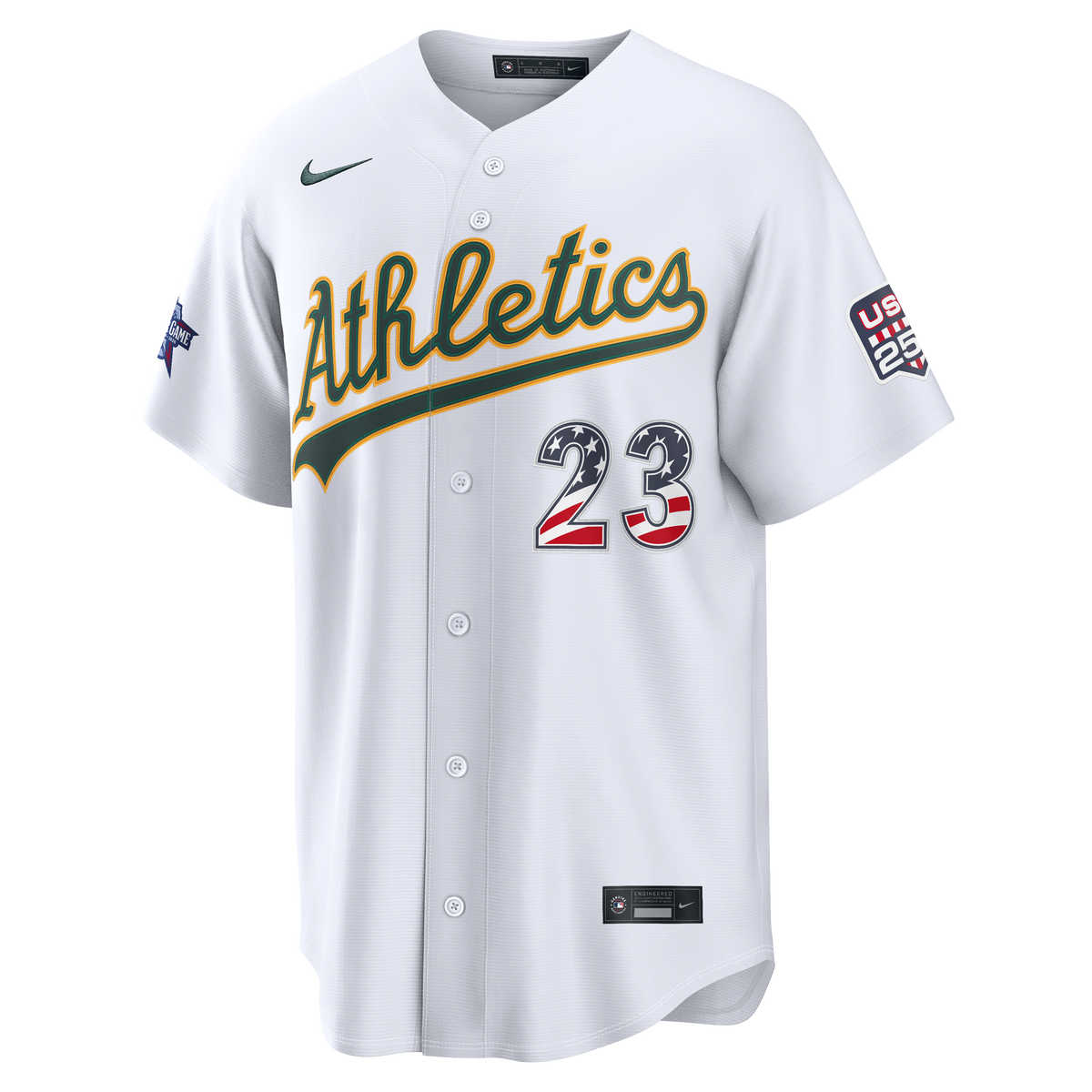 2026 All-Star Edition Stars & Stripes Athletics Shea Langeliers Nike White Stadium Jersey