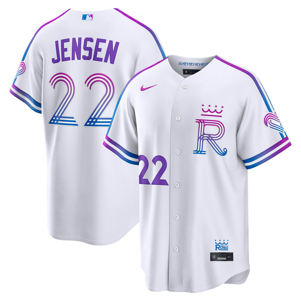 Kansas City Royals Carter Jensen Nike White 2026 City Connect Stadium Jersey