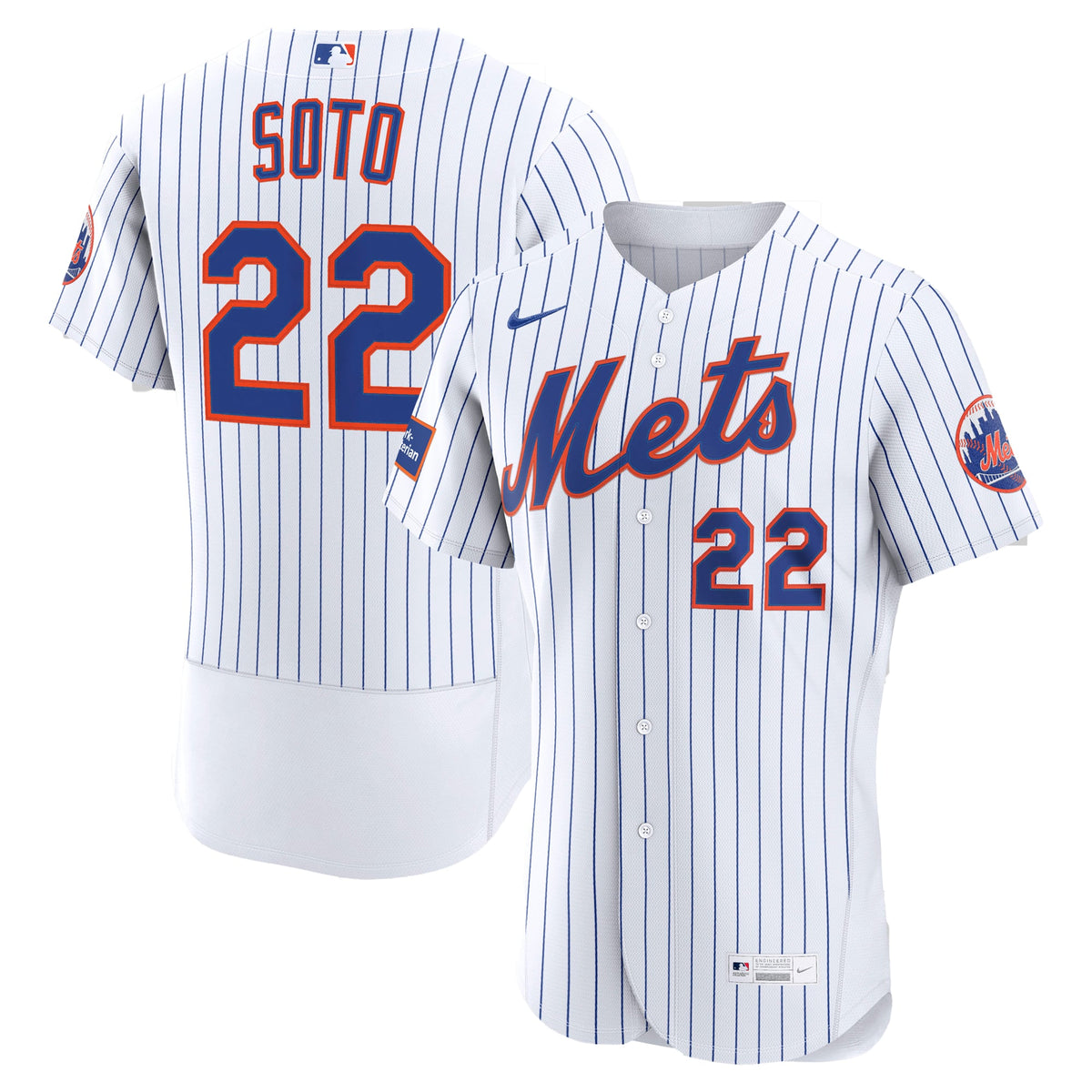 New York Mets Juan Soto Nike White Home Authentic Sponsor Patch Jersey