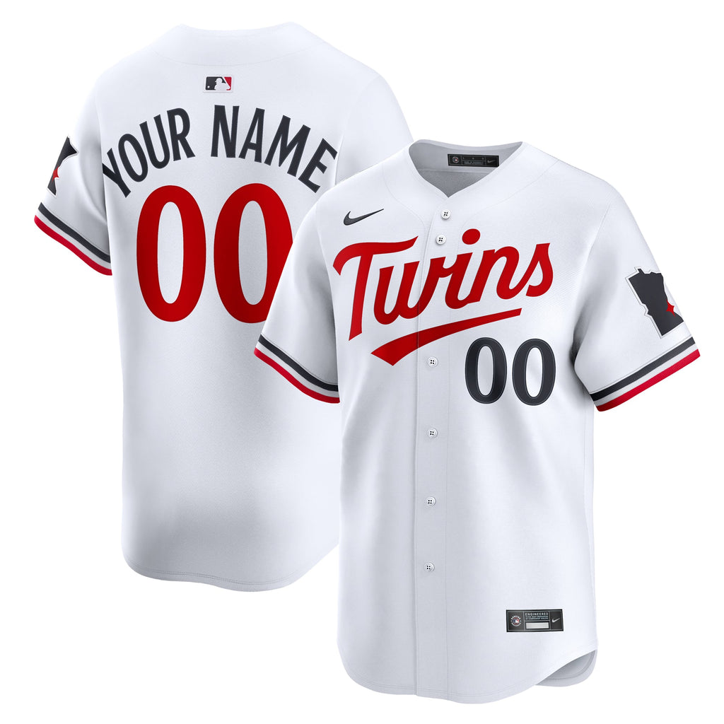 Minnesota Twins Nike White Home Limited Custom Jersey