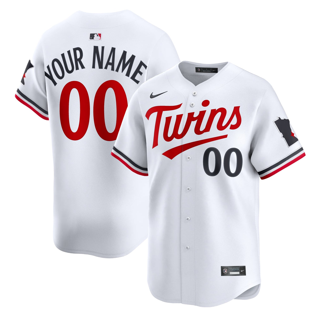 Minnesota Twins Nike White Home Limited Custom Jersey
