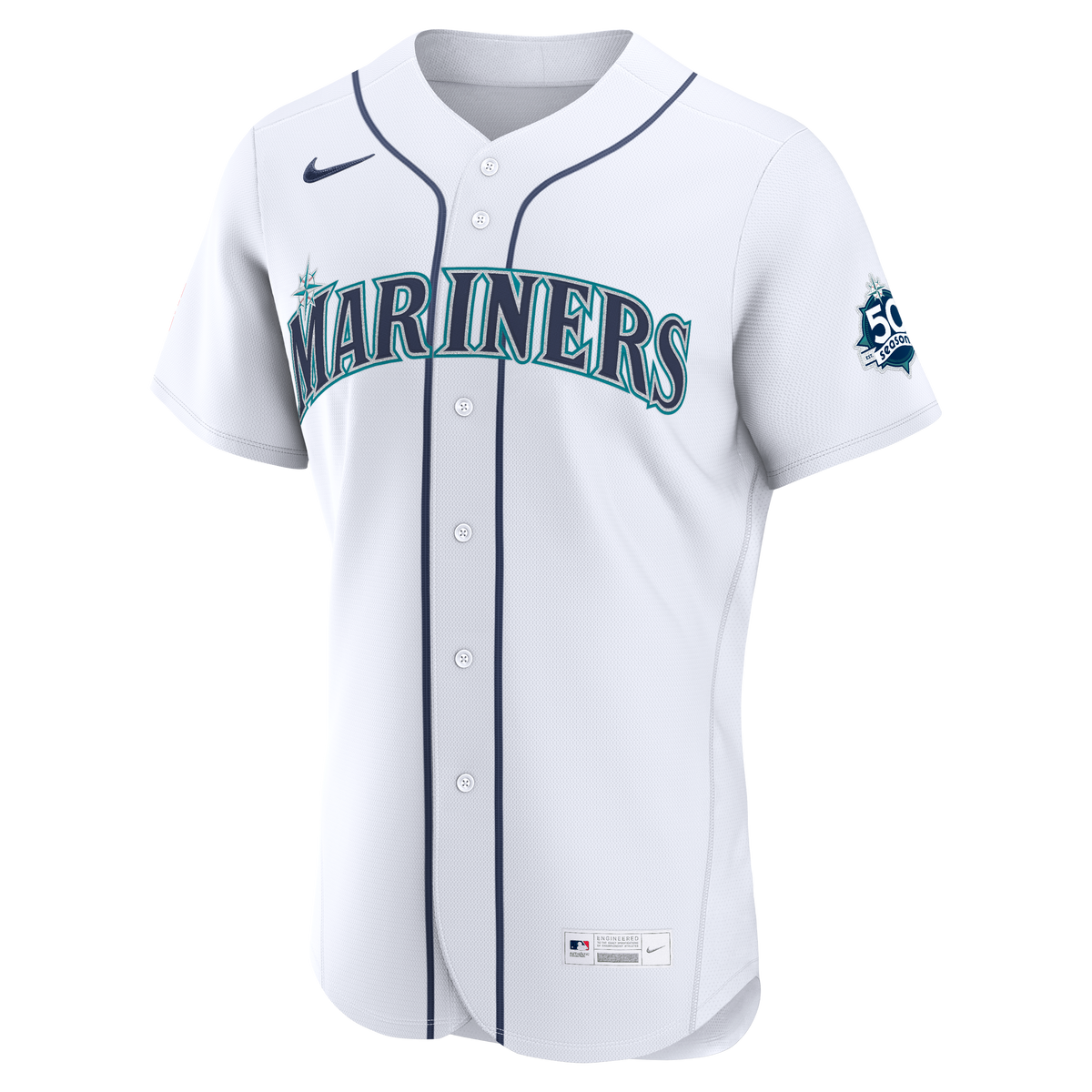 Seattle Mariners Cal Raleigh Nike White Home 50th Season Authentic Jersey