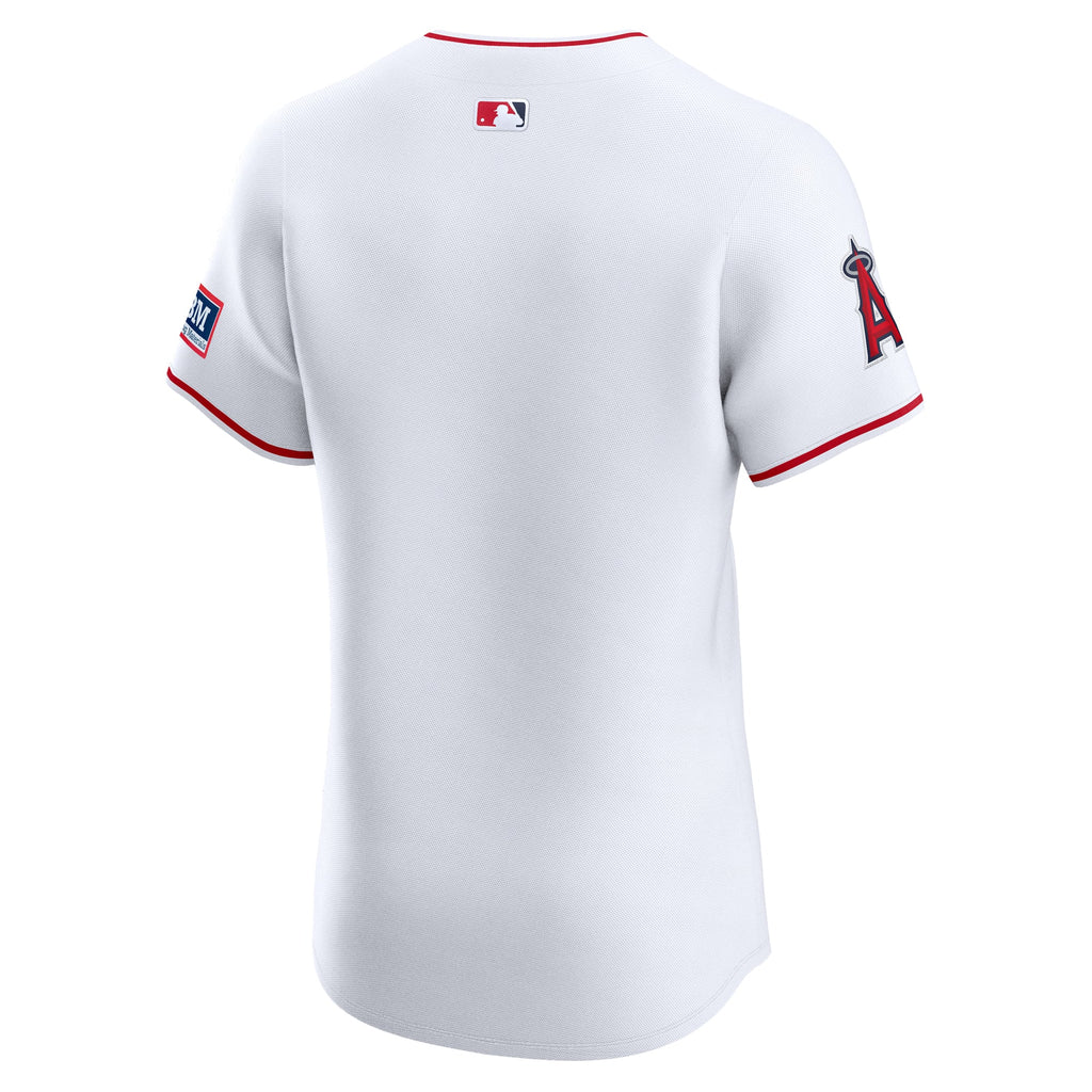 Los Angeles Angels Nike White Home Elite Patch Jersey