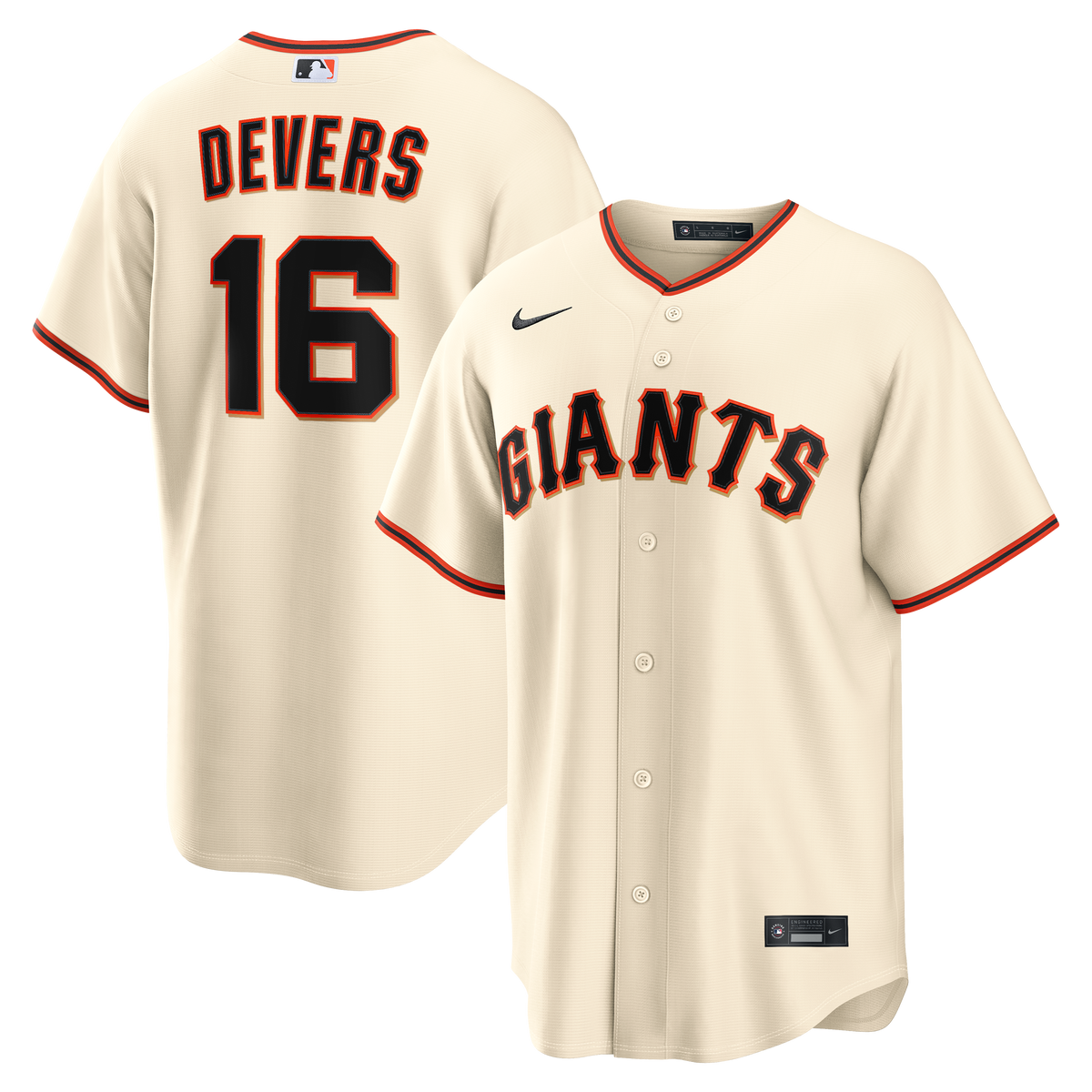 San Francisco Giants Rafael Devers Nike Cream Home Replica Jersey
