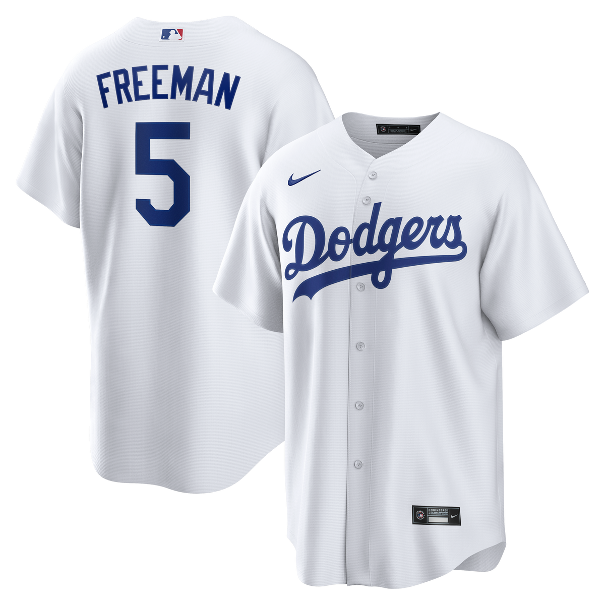 Los Angeles Dodgers Freddie Freeman Nike White Home Replica Jersey